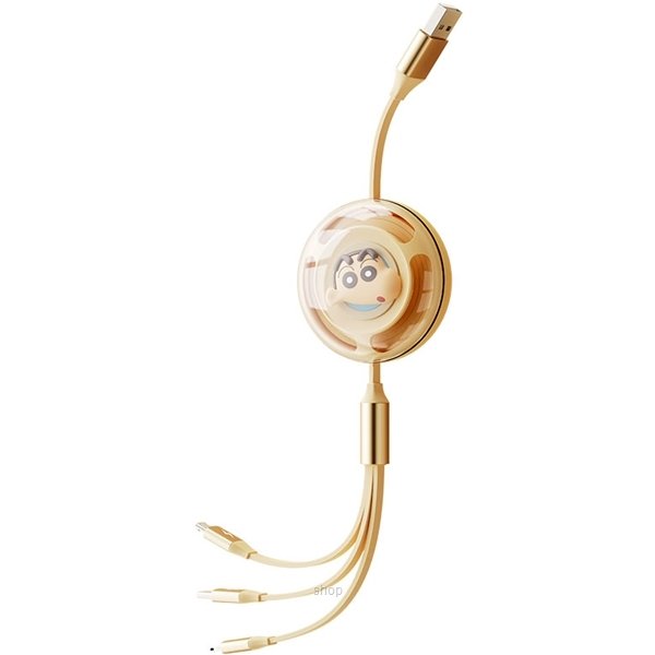 ROCK Crayon ShinChan 3.5A Retractable 3 In 1 Cable (1.1M)