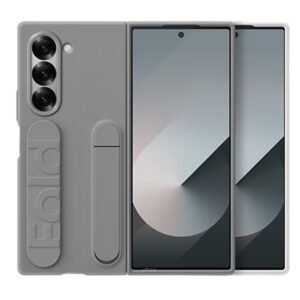 Samsung Galaxy Z Fold6 Gray Silicone Grip Cover with Stand