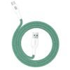 311446_1 ALPHA·X ALUSB 2C Data Cable USB A to Type C 1.2m Braided Cable Heat Protection (Green)