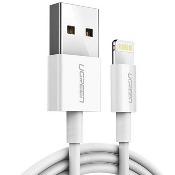 314903_1 Ugreen Alu Case Braided Lightning Cable 1M Silver