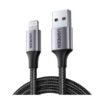 Ugreen USB A To Lightning Cable Alu Case with Braided 1.5M Black