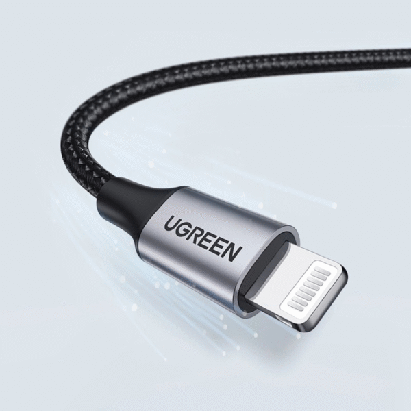 Ugreen USB A To Lightning Cable Alu Case with Braided 1.5M Black