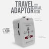 Soundteoh Travel Adaptor with Dual USB White