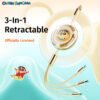 ROCK Crayon ShinChan 3.5A Retractable 3 In 1 Cable (1.1M)