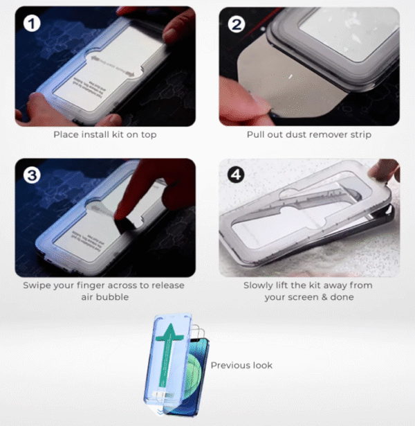 Charby CURIO Guard Curved 9H Tempered Glass Screen Protector Kit Full HD Clear for Samsung S24/S25 Plus Ultra