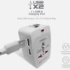 Soundteoh Travel Adaptor with Dual USB White