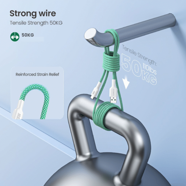my-11134207-7rasd-m1f87tela7w136 ALPHA·X ALUSB 2C Data Cable USB A to Type C 1.2m Braided Cable Heat Protection (Green)